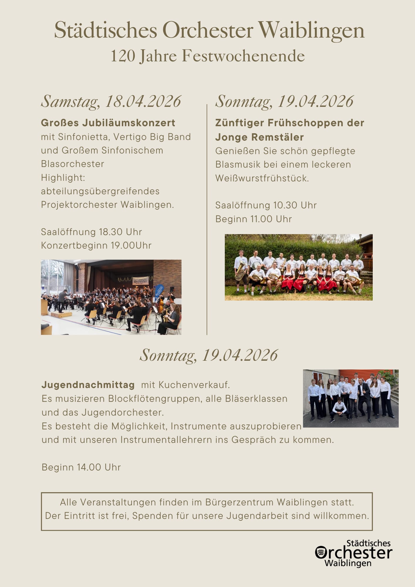 Plakat Jubiläumswochende 2026